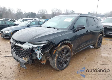 2022 Chevrolet Blazer Awd Rs из США, поврежденный, VIN 3GNKBKRS6NS231902